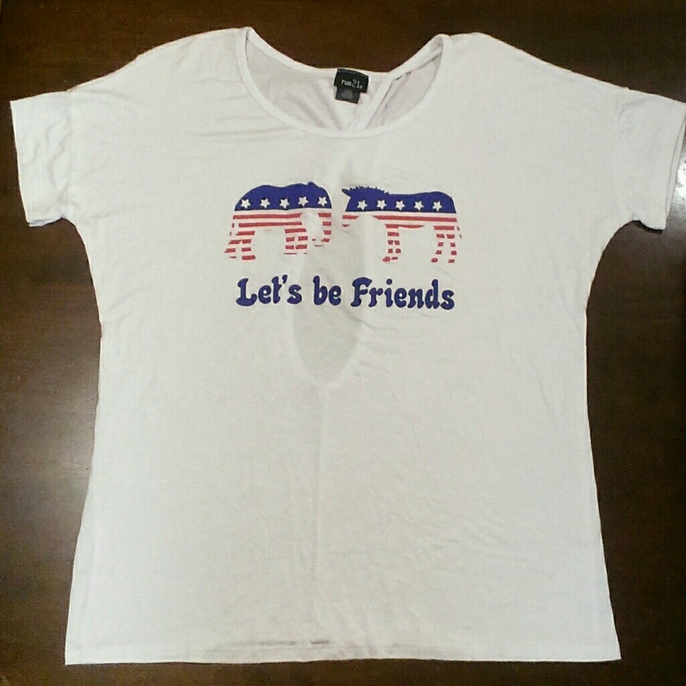 Rue 21 Large Peace Let's Be Friends Shirt - New